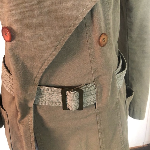 Samsoe Samsoe green utility trench belted jacket - Picture 5 of 7